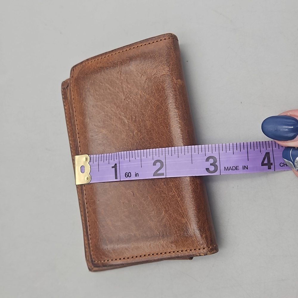 Vintage Coach Small Distressed Brown Wallet - Picture 10 of 10